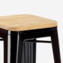 table haute bar cuisine + 2 tabourets style industriel noir knott Choix