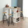 Table haute 120x60cm + 4 tabourets pivotants réglables Redmond Choix