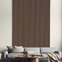5 x panneau acoustique décoratif 120x57cm mural bois noyer K-N Promotion