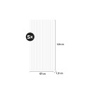 Lot de 5 panneaux décoratifs acoustiques 120x57cm en bois chêne blanc K-RB Réductions