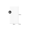 Lot de 5 panneaux décoratifs acoustiques 120x57cm en bois chêne blanc K-RB Réductions