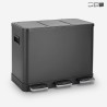 Poubelle cuisine 3 compartiments 24 L tri sélectif à pédale Propre L Promotion