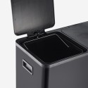 Poubelle de Recyclage 3 paniers 24 L  à pédale Propre L Dimensions
