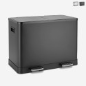 Poubelle de cuisine à pédale 40 litres 2 bacs tri sélectif Lindo L Promotion