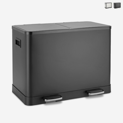 Poubelle de cuisine à pédale 40 litres 2 paniers de Recyclage f Lindo L Promotion