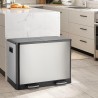 Poubelle de cuisine à pédale 40 litres 2 paniers de Recyclage f Lindo L Offre
