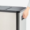 Poubelle de cuisine à pédale 40 litres 2 paniers de Recyclage f Lindo L Caractéristiques