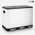 Poubelle de cuisine tri sélectif à pédale 42 L 3 compartiments Propre XL Promotion