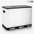 Poubelle de Recyclage à pédale 42 L 3 paniers Propre XL Promotion