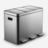 Poubelle de Recyclage 45 L en acier inoxydable 63x33x46 Vasio Promotion