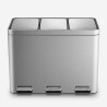 Poubelle de Recyclage 45 L en acier inoxydable 63x33x46 Vasio Offre