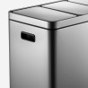 Poubelle de Recyclage 45 L en acier inoxydable 63x33x46 Vasio Remises