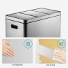 Poubelle de Recyclage 45 L en acier inoxydable 63x33x46 Vasio Catalogue