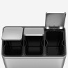 Poubelle de Recyclage 45 L en acier inoxydable 63x33x46 Vasio Choix
