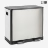 Poubelle de cuisine 60 Litres pour Recyclage 2 paniers à pédale Lindo XL Promotion