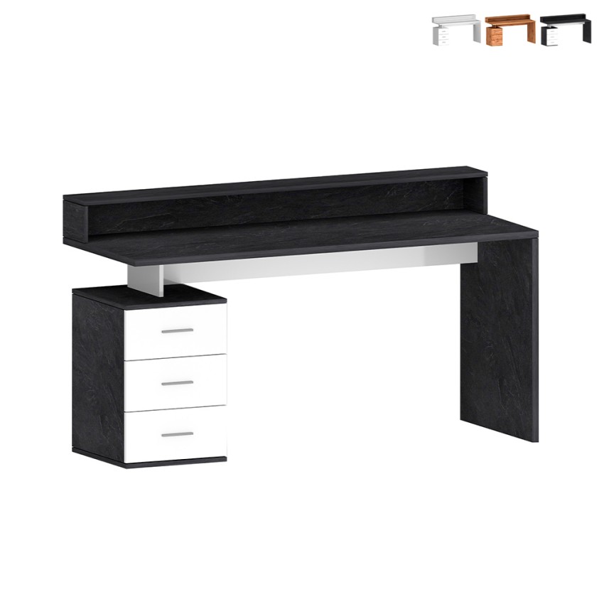Bureau 160x60x90cm 3 tiroirs avec surélévation New Selina S Plus Promotion Bureau 160x60x90cm 3 tiroirs avec surélévation New Selina S Plus Promotion