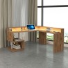 Bureau d'angle moderne pour maison et bureau avec rehausse Esse 2 A Plus 