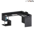 Bureau d'angle moderne pour maison et bureau avec rehausse Esse 2 A Plus Promotion