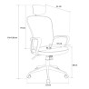 Chaise de bureau en tissu aux lignes ergonomiques et appui-tête design Sepang Remises