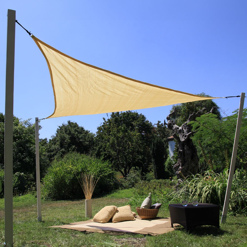 Voile d'ombrage triangulaire parasol pour jardin extérieur Kurt