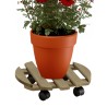 Chariot de plantes et fleurs à roulettes rond Ø35 en bois Videl TS Vente