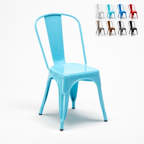 lot de 20 chaises industrielles style Lix métal pour cuisine et bar steel one Promotion