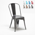 lot de 20 chaises industrielles style métal pour cuisine et bar steel one 