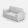 Canapé 2 places en tissu déhoussable style moderne Marrak 120 
