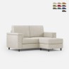 Canapé 2 places moderne avec pouf en tissu Marrak 120P Promotion
