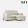 Canapé 2 places moderne avec pouf en tissu Marrak 120P 