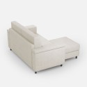 Canapé 2 places moderne avec pouf en tissu Marrak 120P 
