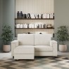 Canapé 2 places moderne avec pouf en tissu Marrak 120P 