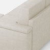 Canapé 2 places moderne avec pouf en tissu Marrak 120P 