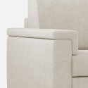 Canapé 2 places moderne avec pouf en tissu Marrak 120P 