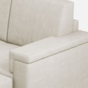 Canapé 2 places moderne avec pouf en tissu Marrak 120P 