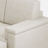 Canapé 2 places moderne avec pouf en tissu Marrak 120P 