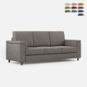 Canapé 3 places revêtement tissu 208 cm style moderne salon Marrak 180 Promotion