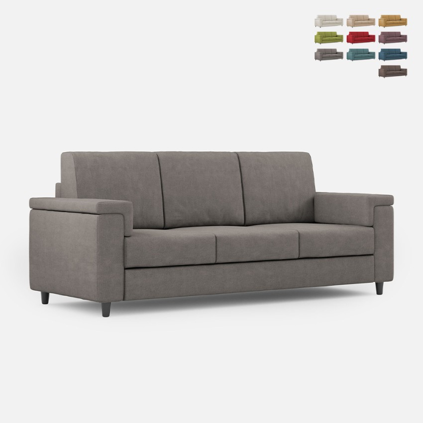 Canapé 3 places revêtement tissu 208 cm style moderne salon Marrak 180 Promotion Canapé 3 places revêtement tissu 208 cm style moderne salon Marrak 180 Promotion