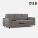Canapé 3 places revêtement tissu 208 cm style moderne salon Marrak 180 