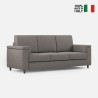 Canapé 3 places revêtement tissu 208 cm style moderne salon Marrak 180 