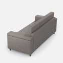Canapé 3 places revêtement tissu 208 cm style moderne salon Marrak 180 