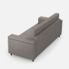 Canapé 3 places revêtement tissu 208 cm style moderne salon Marrak 180 