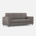 Canapé 3 places revêtement tissu 208 cm style moderne salon Marrak 180 