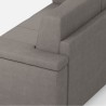 Canapé 3 places revêtement tissu 208 cm style moderne salon Marrak 180 