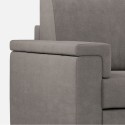 Canapé 3 places revêtement tissu 208 cm style moderne salon Marrak 180 