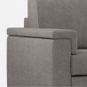 Canapé 3 places revêtement tissu 208cm style moderne salon Marrak 180 