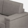 Canapé 3 places revêtement tissu 208 cm style moderne salon Marrak 180 