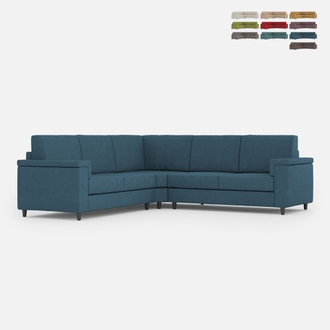 Canapé d'angle moderne 5 places en tissu 226x226cm Marrak 12AG Promotion