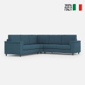 Canapé d'angle moderne 5 places en tissu 226x226cm Marrak 12AG 