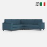 Canapé d'angle moderne 5 places en tissu 226x226cm Marrak 12AG 